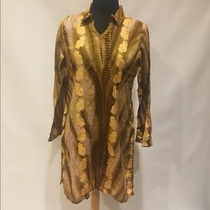 Tie-dye cotton tunic shirt top blouse NWT lawn